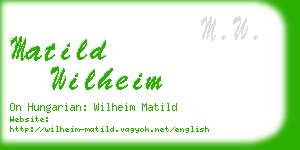 matild wilheim business card